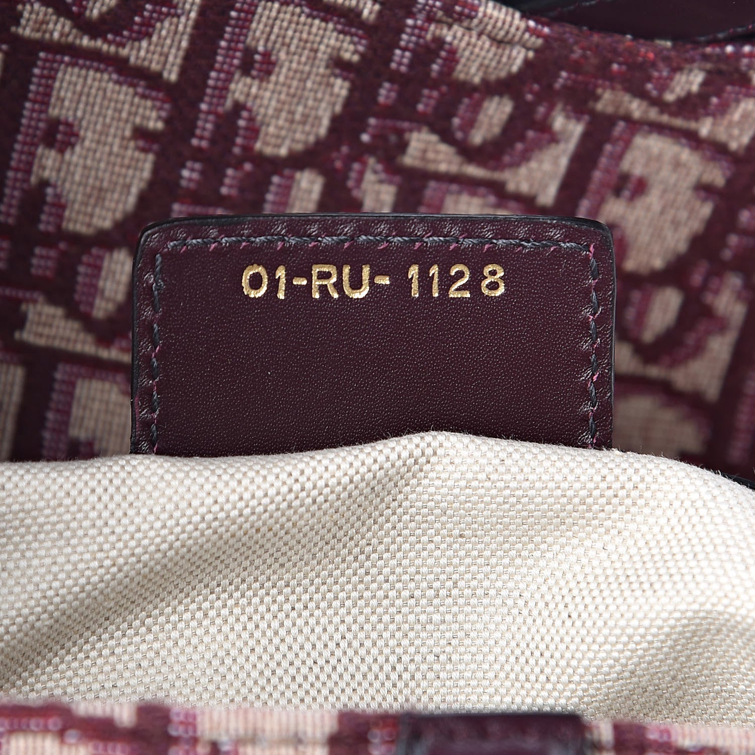 Christian Dior Oblique Saddle Bag Burgundy 7 of 11