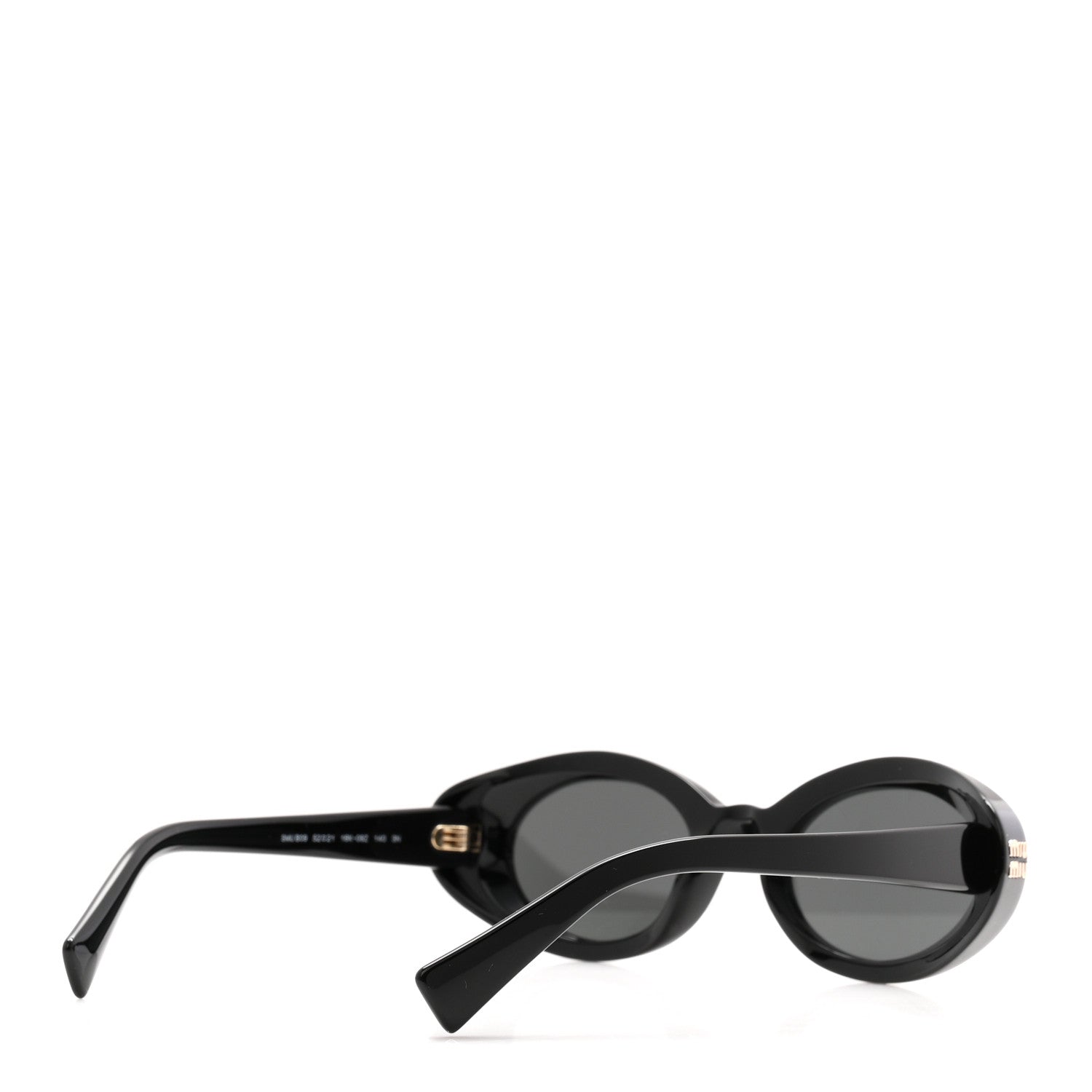 Miu Miu Acetate Oval Reverie Sunglasses SMU B09 Black 4 of 7