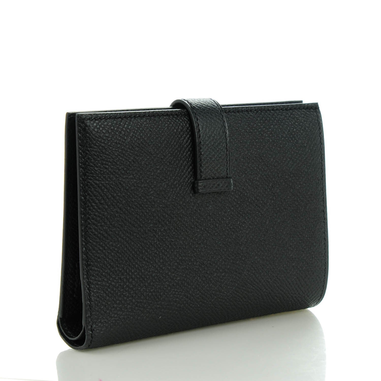Hermes Epsom Bearn Compact Wallet Black 4 of 10