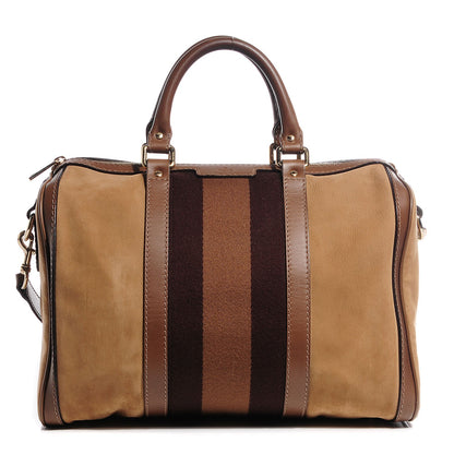 Gucci Nubuck Vintage Web Medium Boston Beige 1 of 8