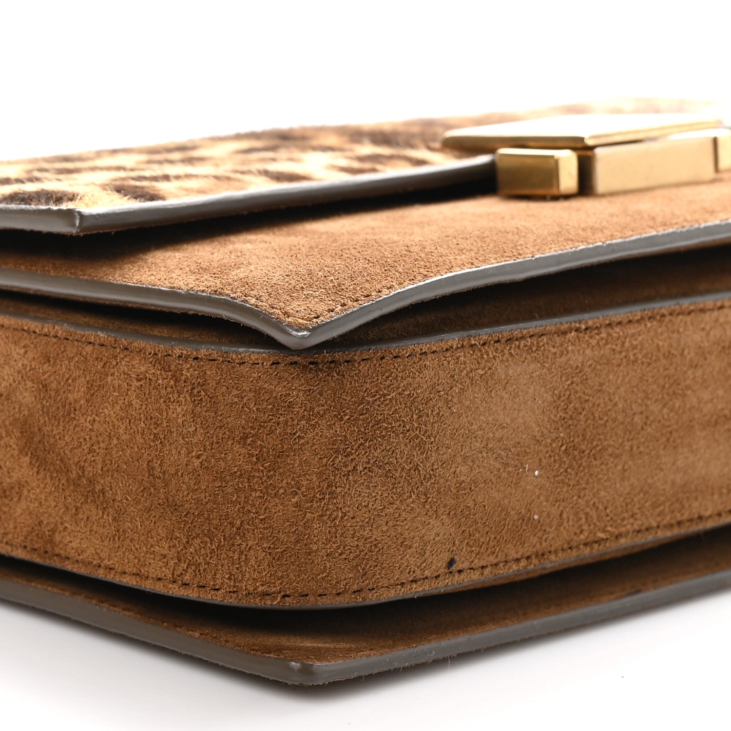 Saint Laurent Pony Hair Suede Leopard Print Medium Bellechasse Brown 9 of 10