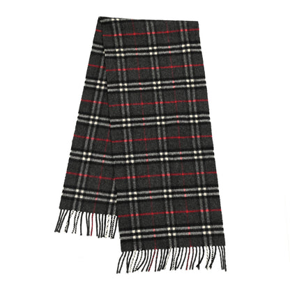 Burberry Cashmere Vintage Check Icon Stripe Scarf Black 4 of 8