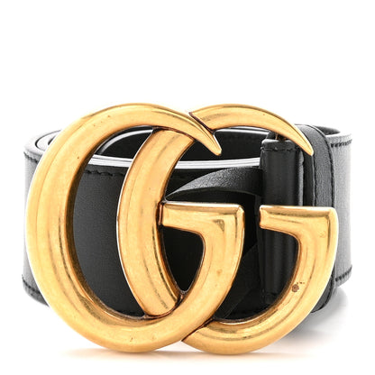 Gucci Calfskin Double G 40mm Belt 75 30 Black 1 of 5