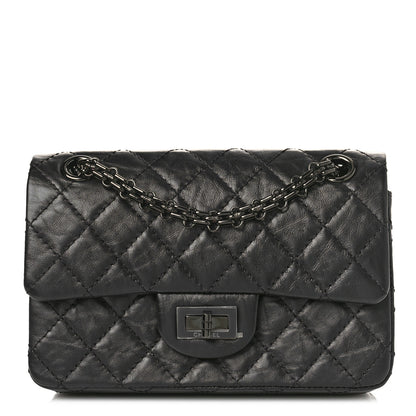 Chanel Aged Calfskin Quilted 2.55 Reissue Mini Flap So Black 1 of 9