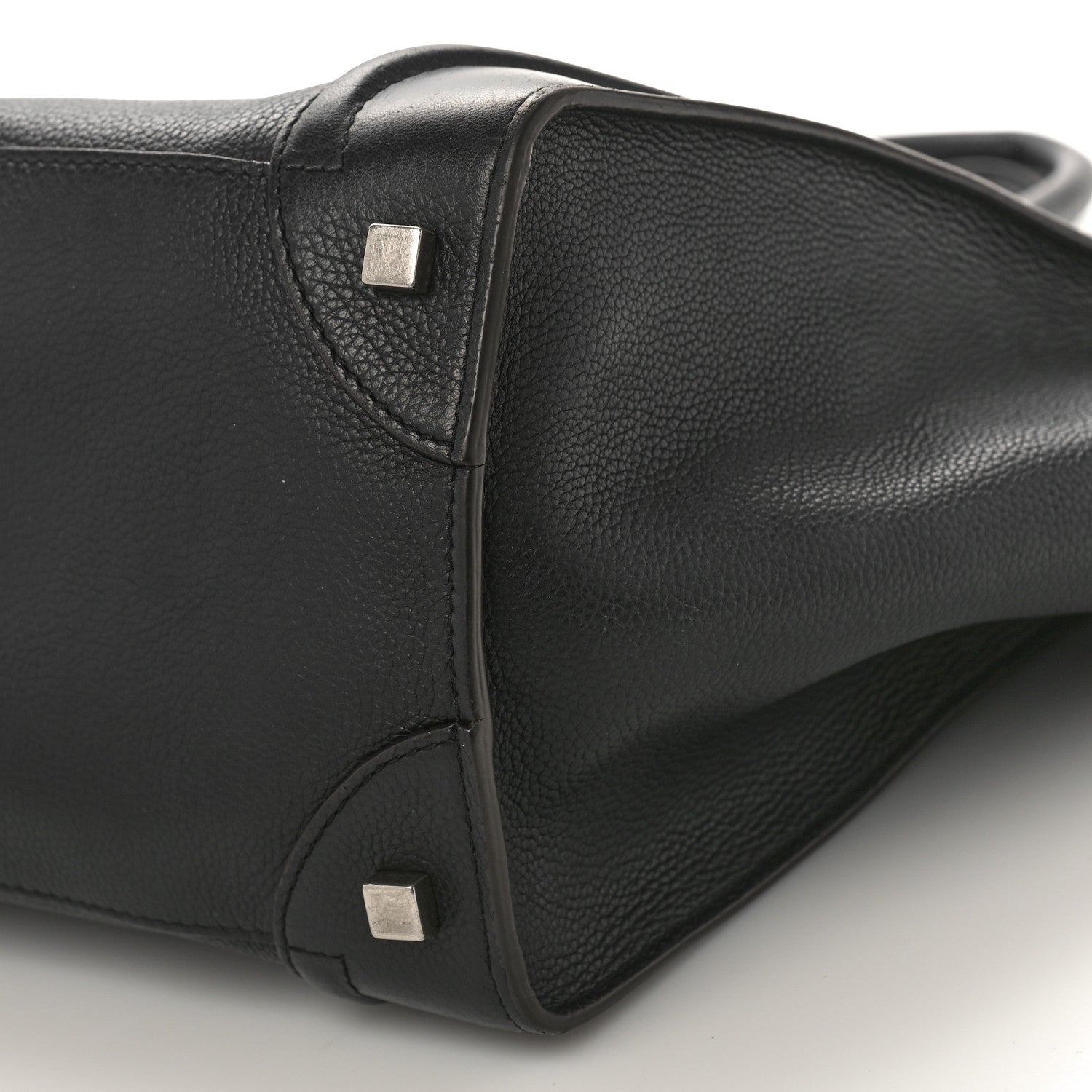 Celine Drummed Calfskin Mini Luggage Black 8 of 11