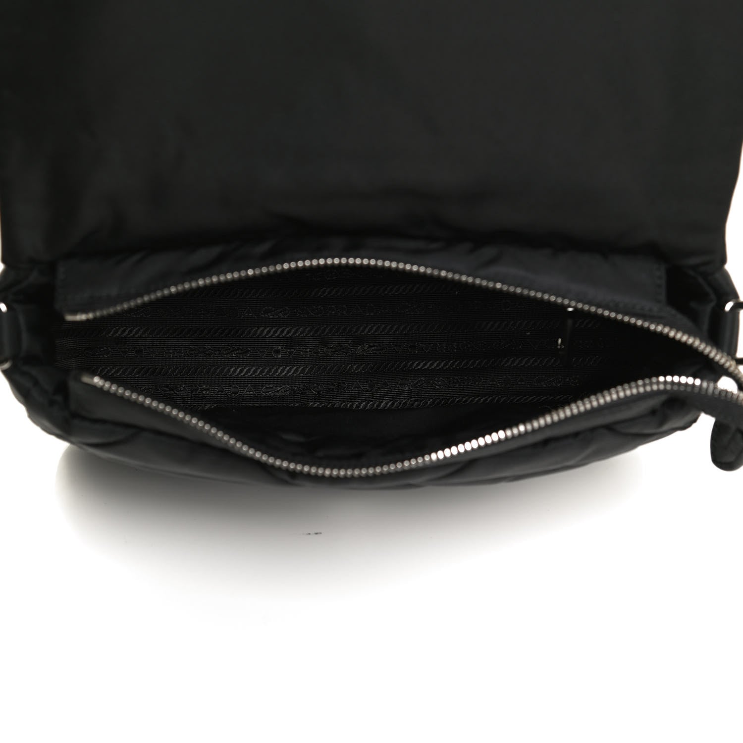 Prada Re-Nylon Quilted Padded Flap Shoulder Bag Black 5 of 10