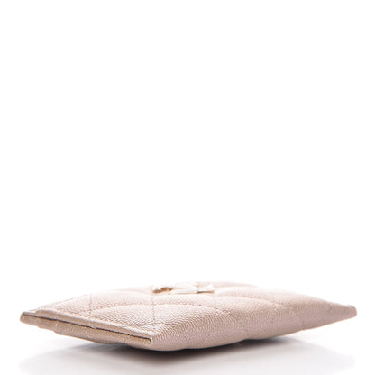 Chanel Iridescent Caviar Quilted Card Holder Beige 4 of 9