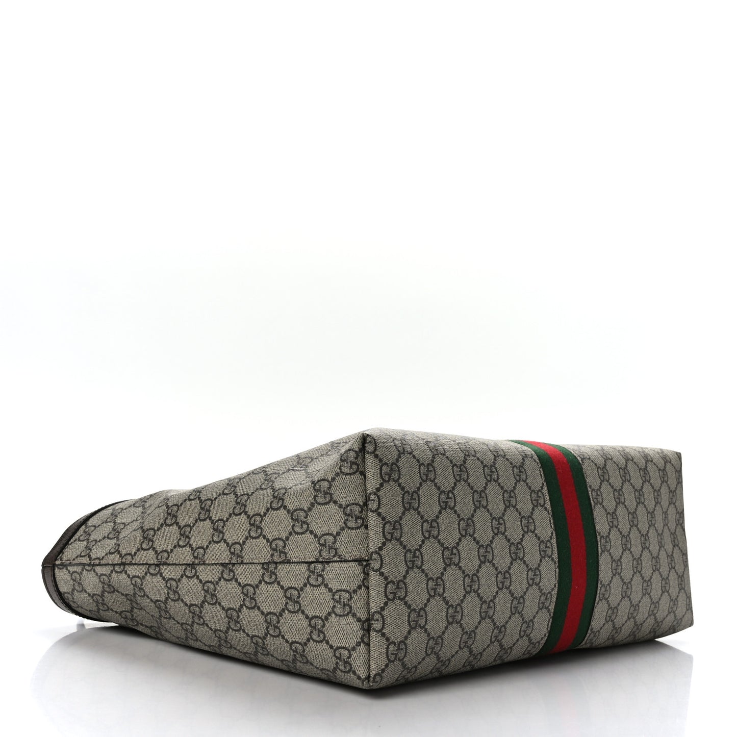 GG Supreme Monogram Medium Ophidia Shopping Tote Brown