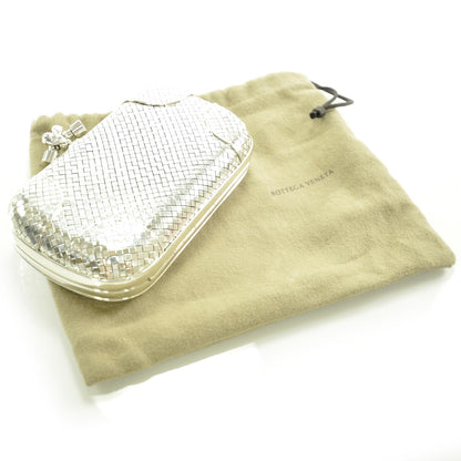 Bottega Veneta Antique Sterling Silver Knot Clutch 3 of 9