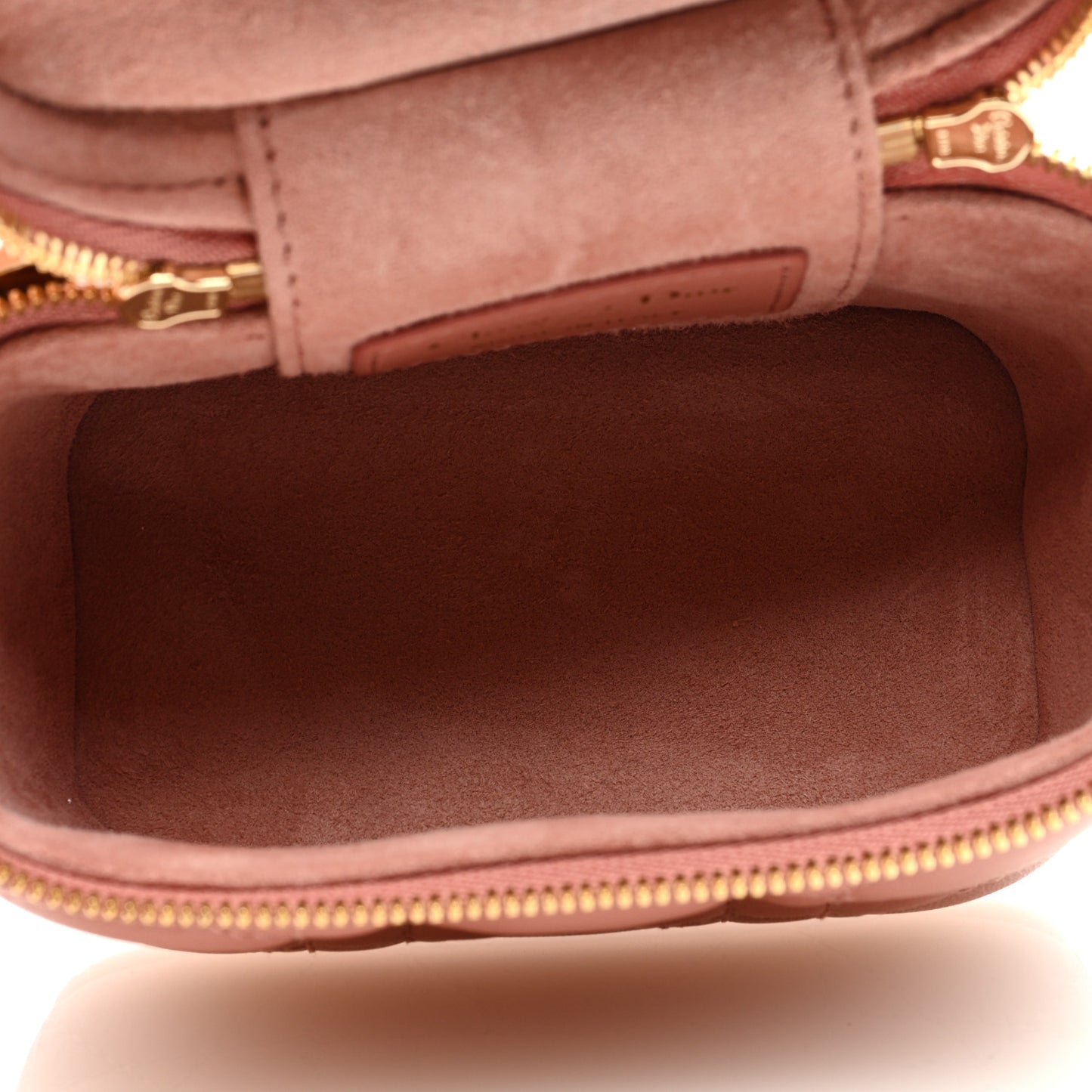 Lambskin Cannage Micro Vanity Case Ethereal Pink
