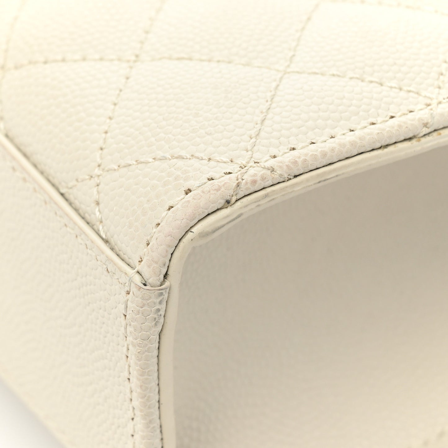 Grain De Poudre Textured Mixed Matelasse Medium Triquilt Monogram Satchel Crema Soft