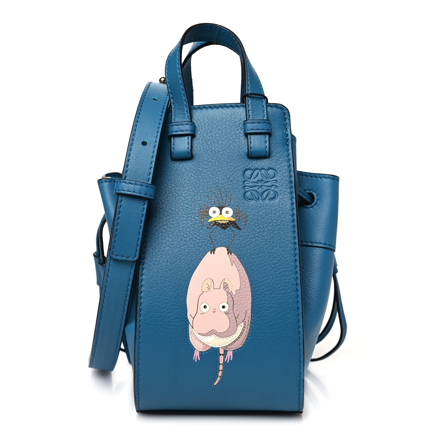 Loewe X SPIRITED AWAY Calfskin Bo Mouse Mini Hammock Shoulder Bag Lagoon Blue 1 of 12