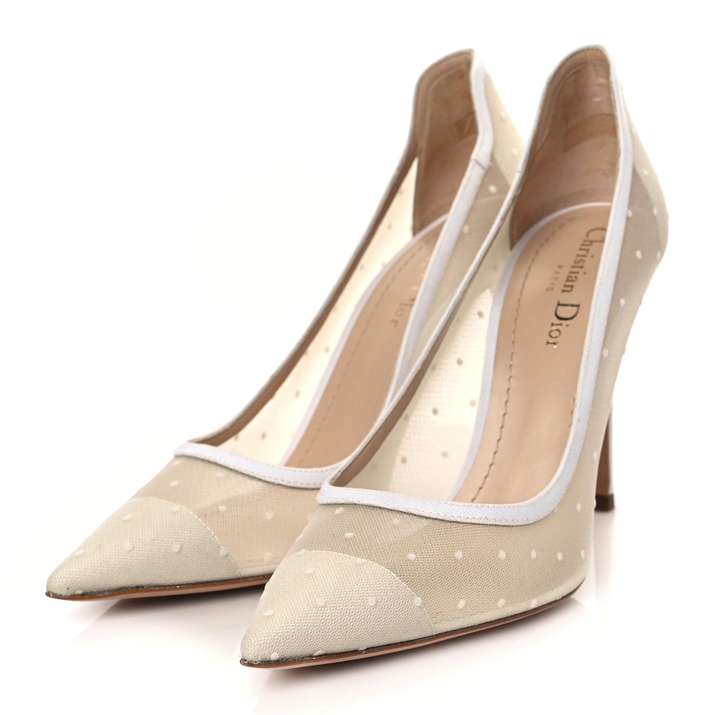 Mesh Plumetis Tulle D-Moi Pumps 39.5 White