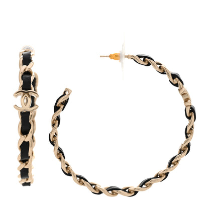 Chanel Lambskin CC Chain Earrings Matte Gold 1 of 4
