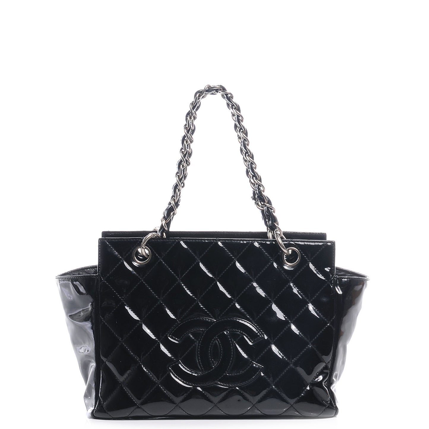 Patent Petit Timeless Shopping Tote PTT Black