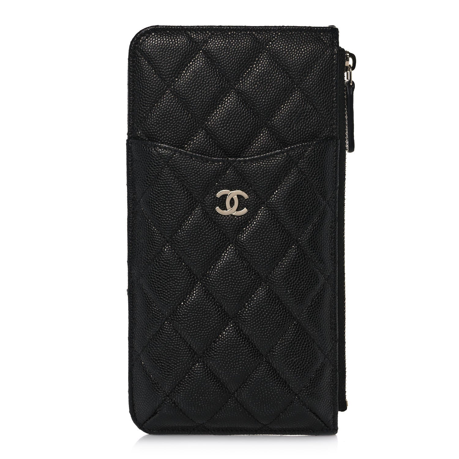 Chanel Caviar Quilted Classic Flat Wallet Pouch Black 1 of 11
