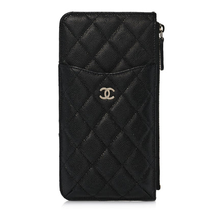 Chanel Caviar Quilted Classic Flat Wallet Pouch Black 1 of 11