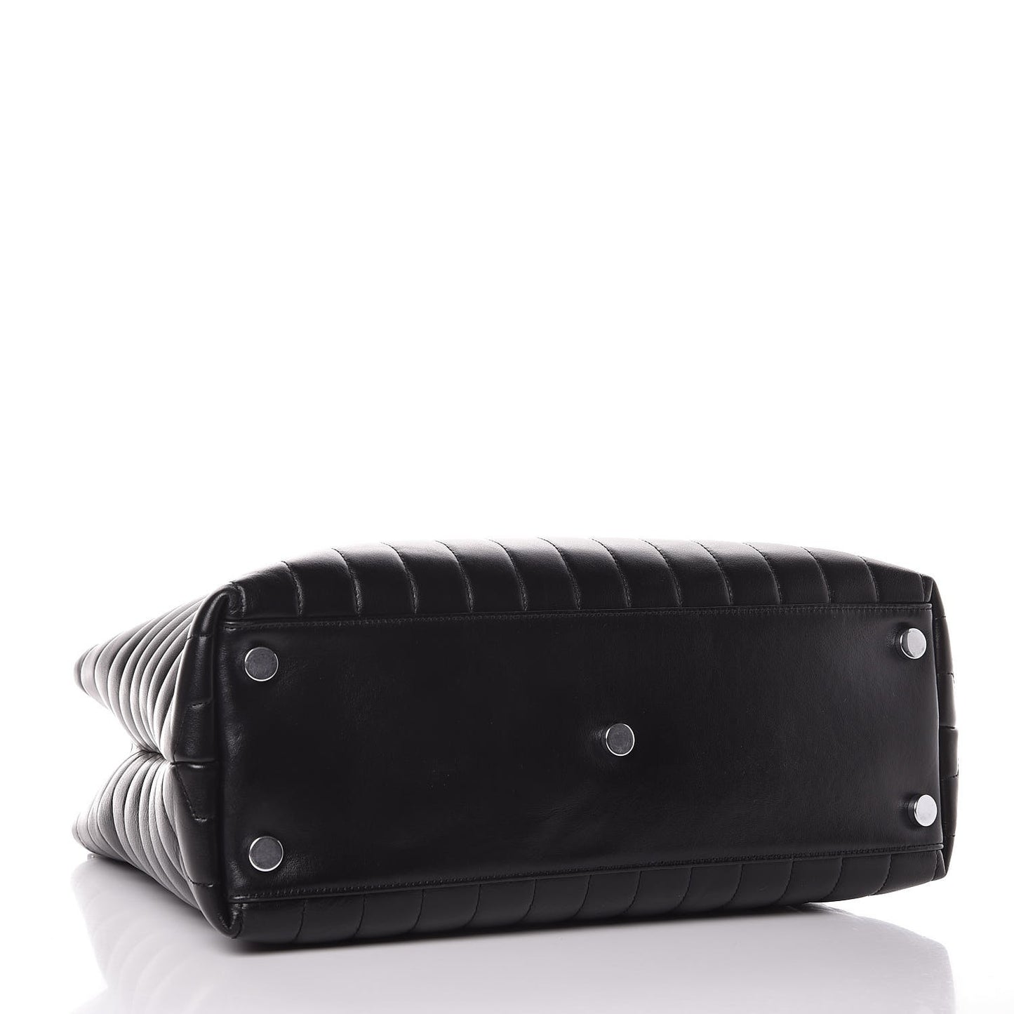 Calfskin Y Quilted Monogram Large Loulou Shopper Black