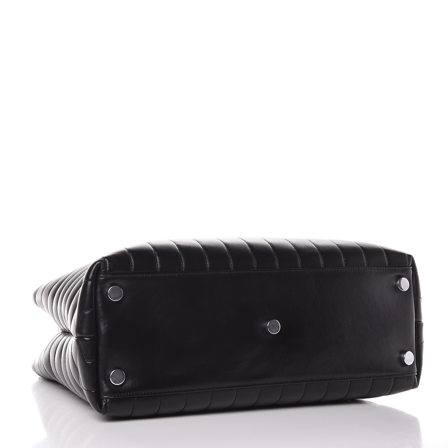 Saint Laurent Calfskin Y Quilted Monogram Large Loulou Shopper Black 4 of 8
