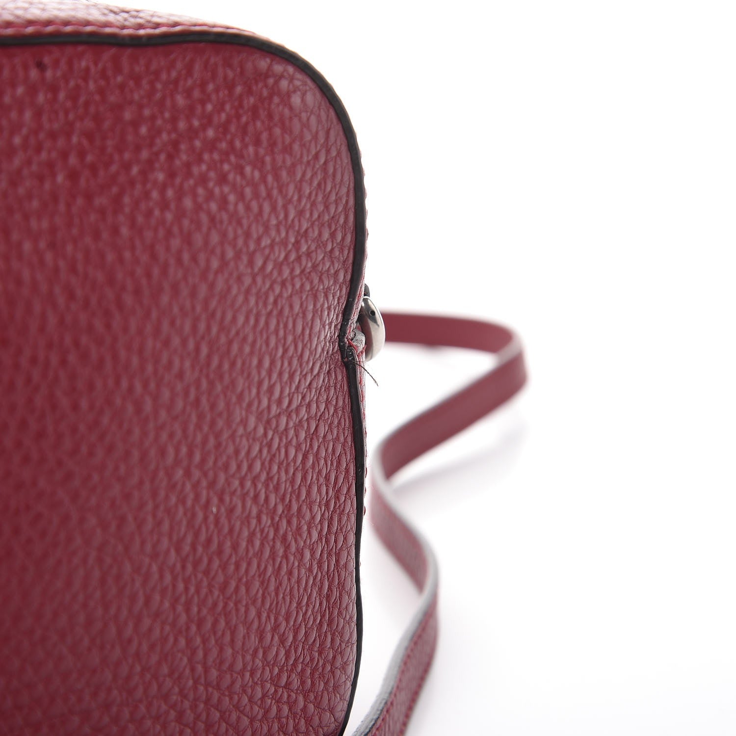 Gucci Pebbled Calfskin Studded Small Soho Disco Bag Soft Burgundy 8 of 8