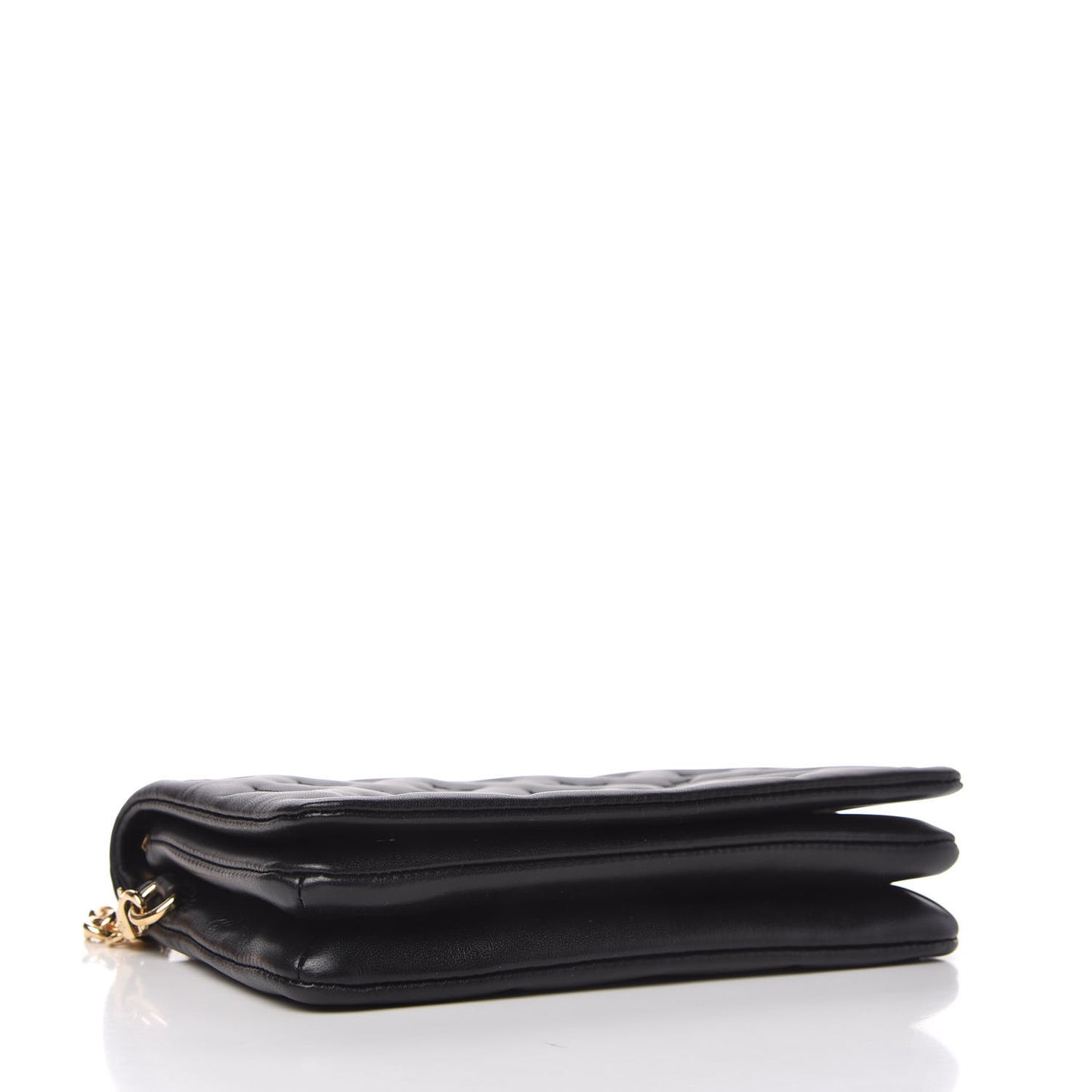 Lambskin Embossed Monogram Pochette Coussin Black
