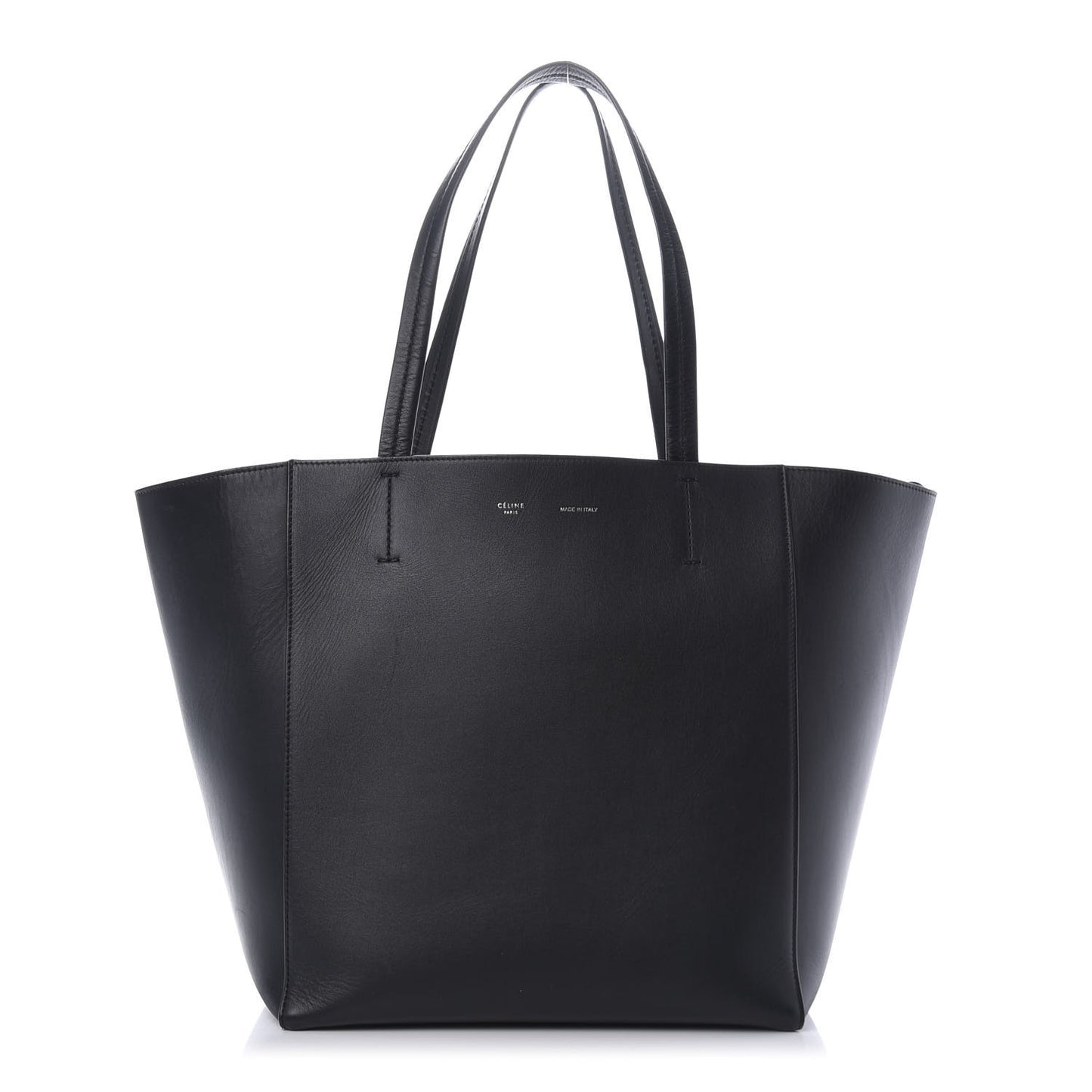 Smooth Calfskin Small Horizontal Cabas Phantom Black