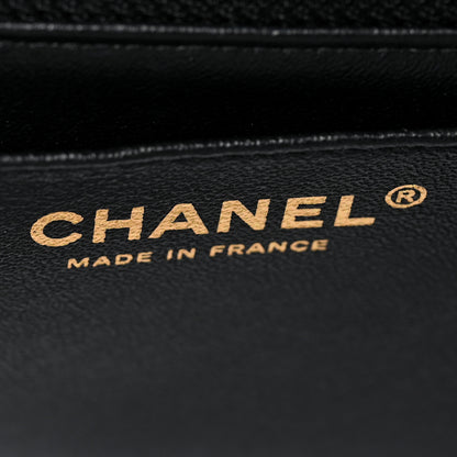 Chanel Lambskin Geometric Patchwork Mini Flap Black White 6 of 17