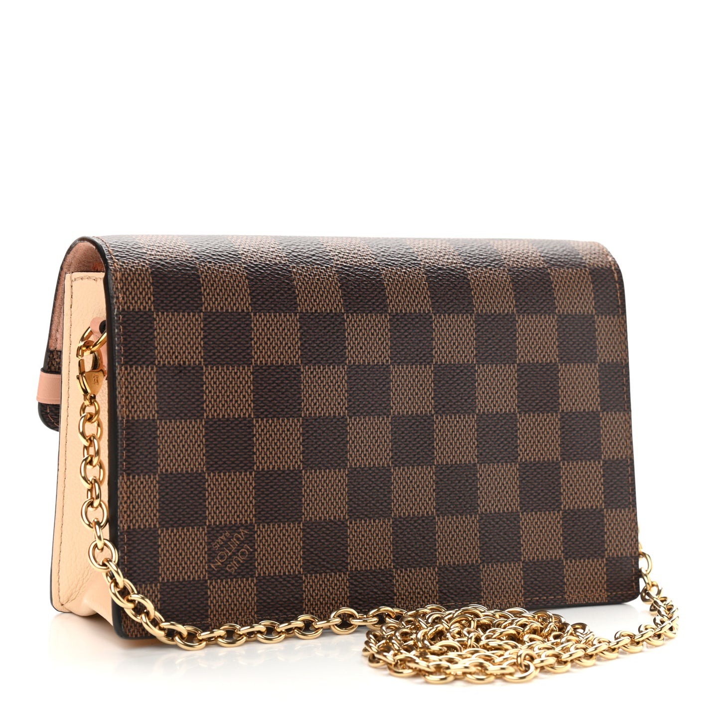 Damier Ebene Vavin Chain Wallet Creme
