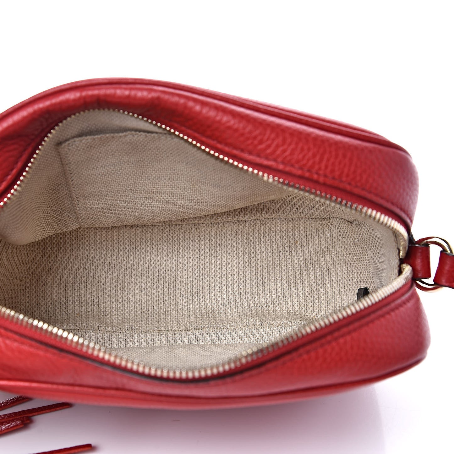 Pebbled Calfskin Small Soho Disco Bag Tabasco Red