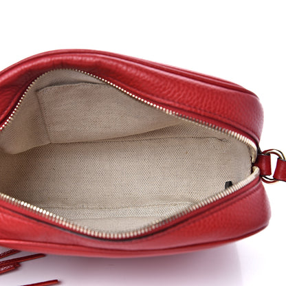 Gucci Pebbled Calfskin Small Soho Disco Bag Tabasco Red 5 of 11