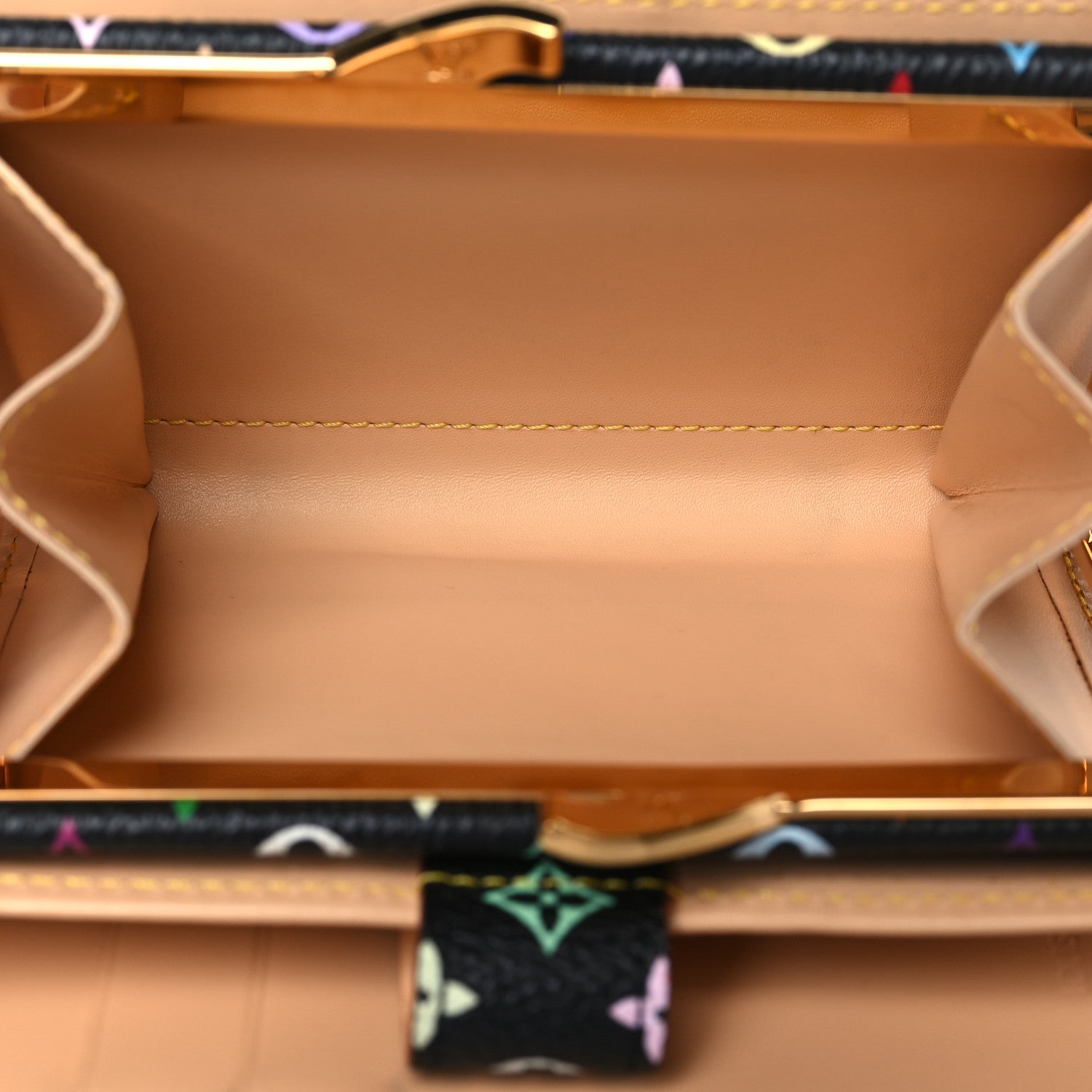 Louis Vuitton Monogram Multicolor French Purse Wallet Black 6 of 8