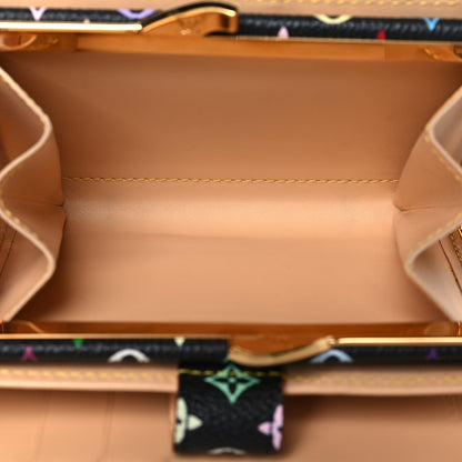 Louis Vuitton Monogram Multicolor French Purse Wallet Black 6 of 8