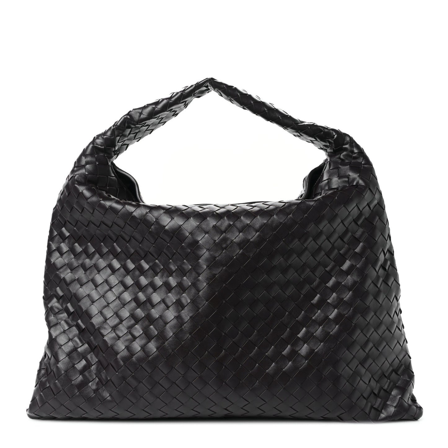 Calfskin Intrecciato Large Hop Ebano
