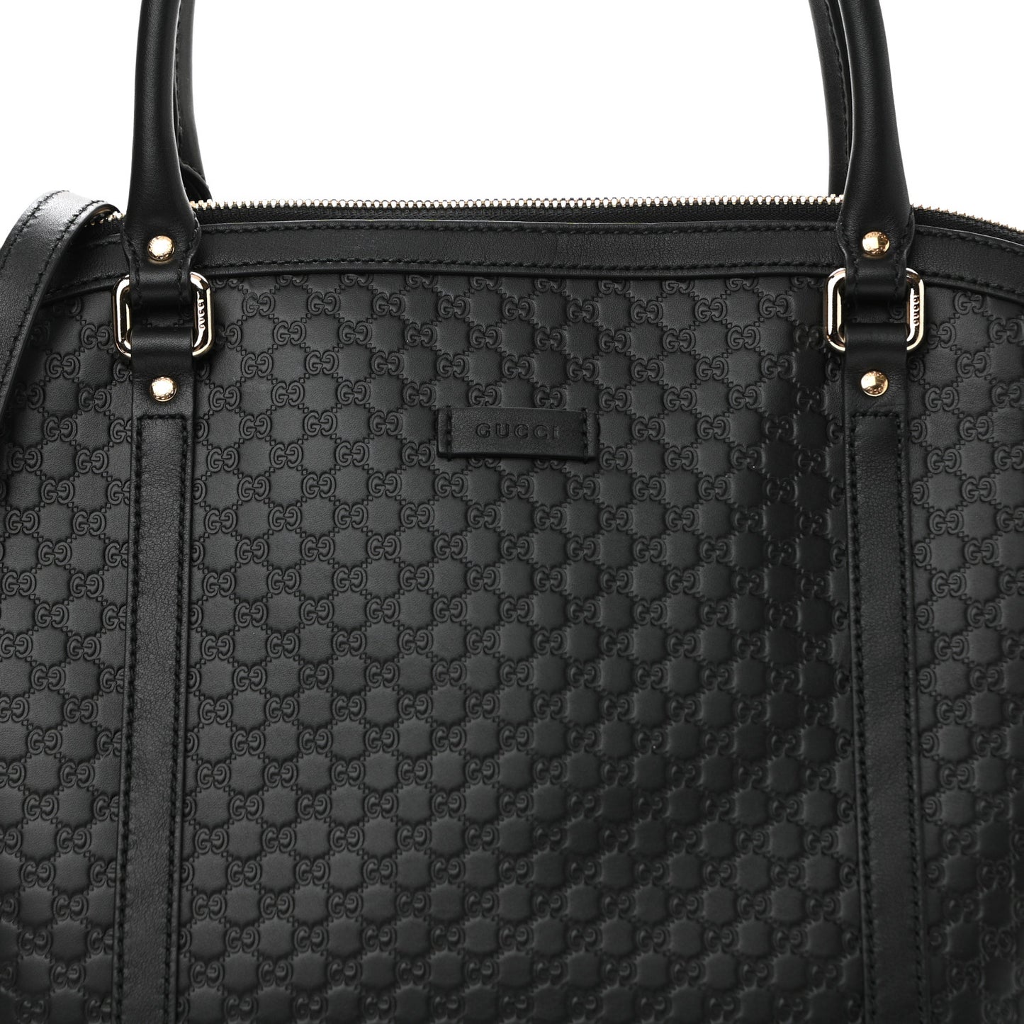 Soft Microguccissima Dome Satchel Black