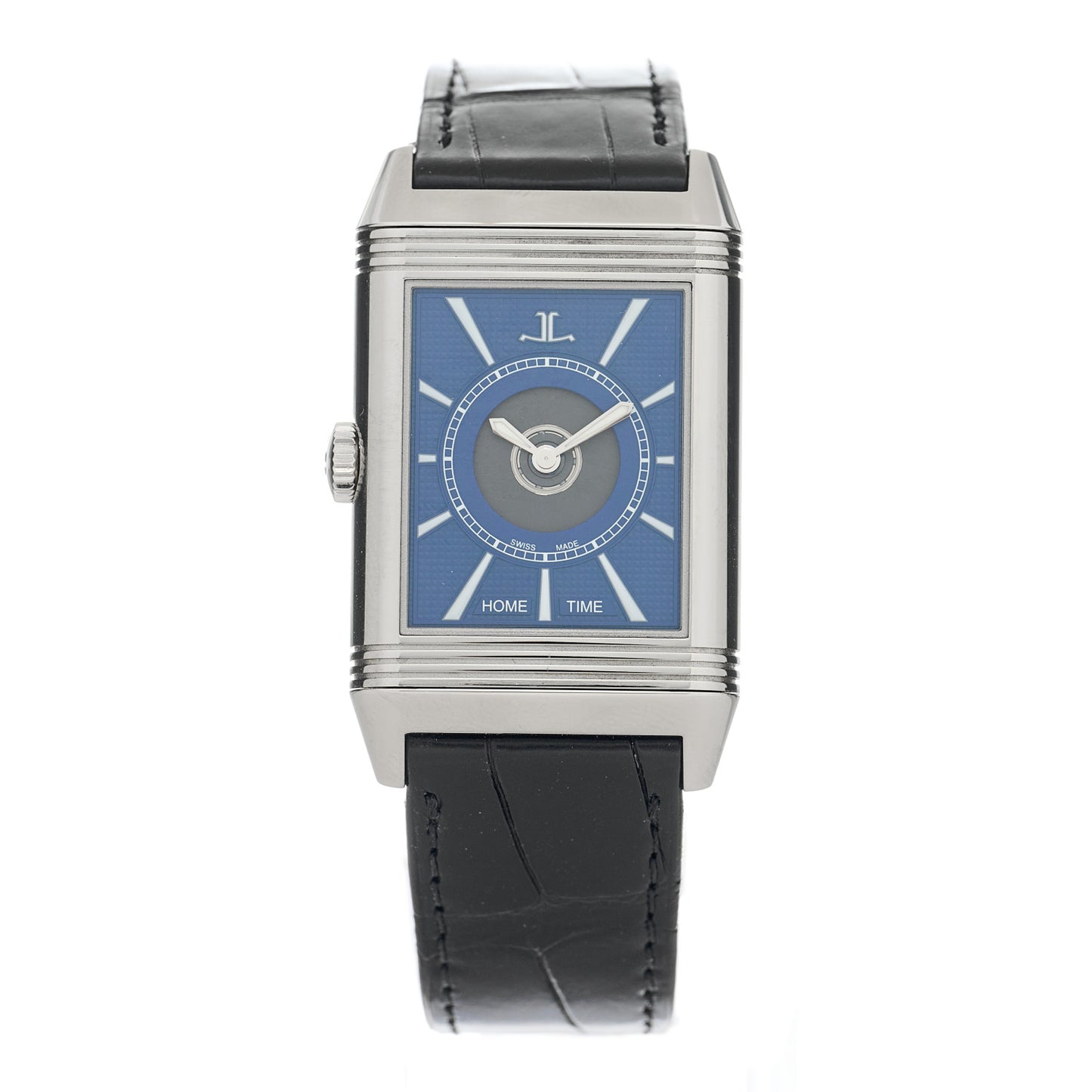 Stainless Steel Alligator 28.3mm Reverso Duoface Automatic Watch Q38384AB