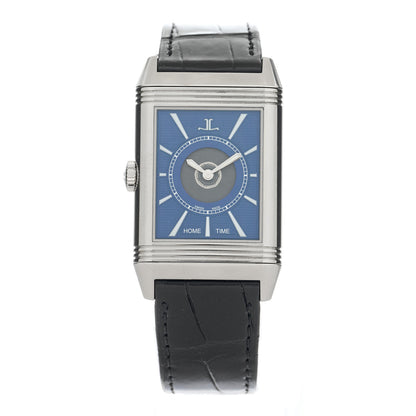 Jaeger-LeCoultre Stainless Steel Alligator 28.3mm Reverso Duoface Automatic Watch Q38384AB 2 of 6