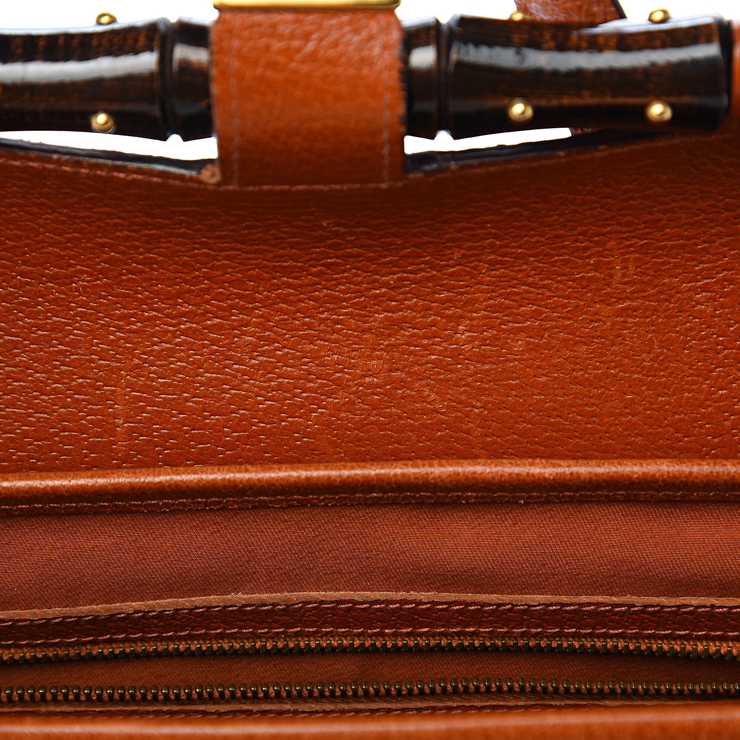 Gucci Monogram Bamboo Bullet Satchel Brown 7 of 19