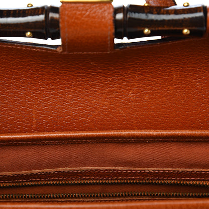 Gucci Monogram Bamboo Bullet Satchel Brown 7 of 19