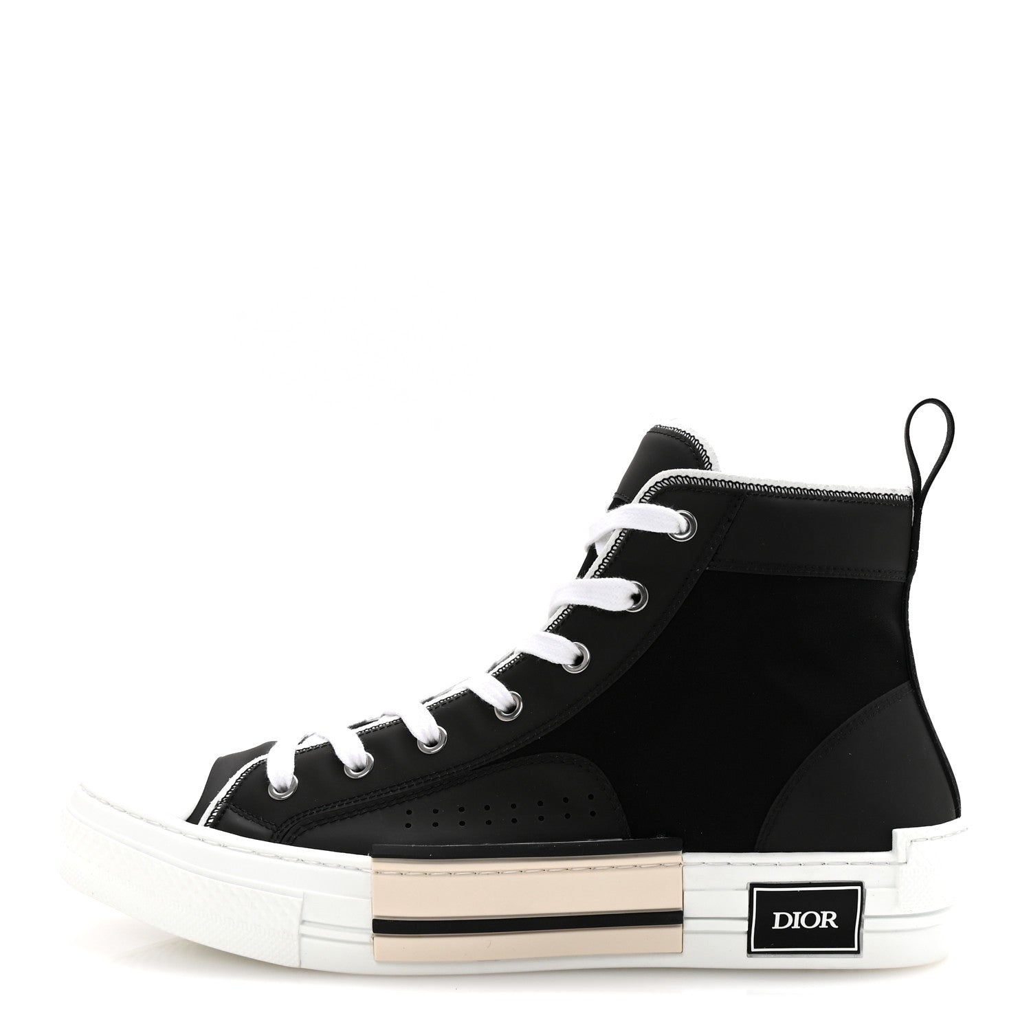 Christian Dior Oblique Kumo Mens B23 High Top Sneakers 43 Black Beige 1 of 10