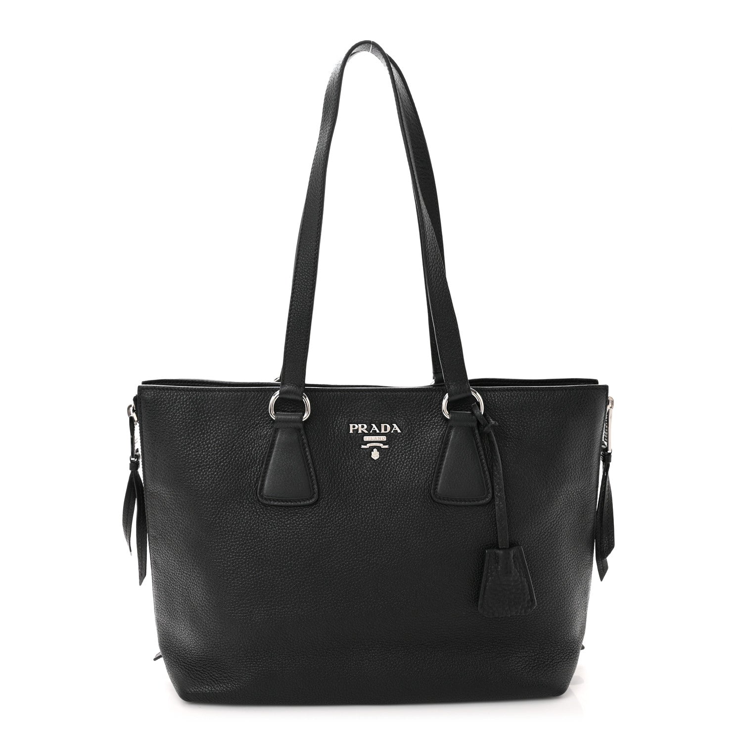 Prada Vitello Daino Tote Black 1 of 10