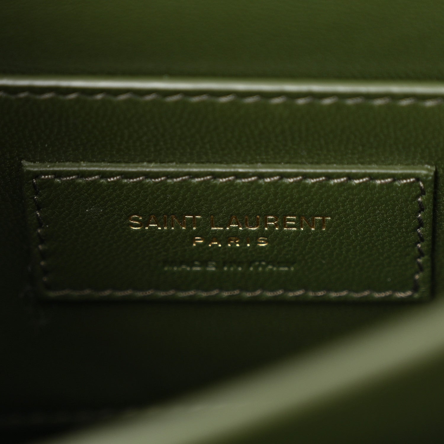 Saint Laurent Soft Ostrich Small Monogram Sunset Vert Olive 6 of 10