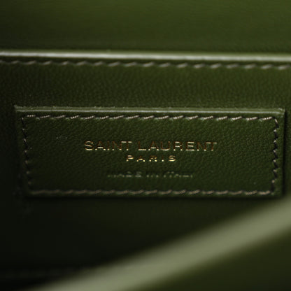 Saint Laurent Soft Ostrich Small Monogram Sunset Vert Olive 6 of 10