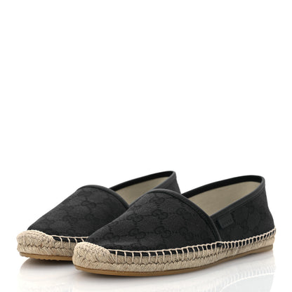 Gucci Monogram Espadrilles 37.5 Blue Black 4 of 13