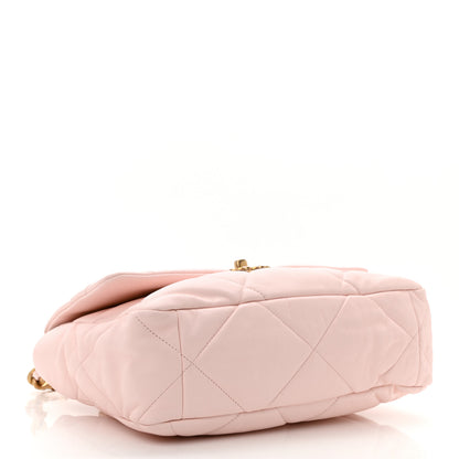 Chanel Lambskin Quilted Large Chanel 19 Flap Light Pink 4 of 10