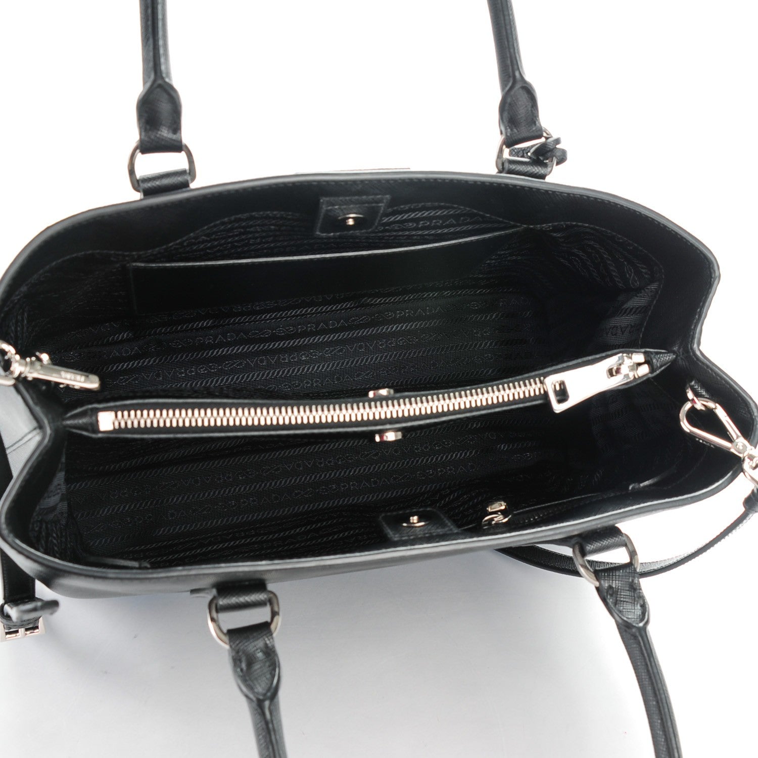 Prada Saffiano Lux Medium Tote Nero Black 5 of 7