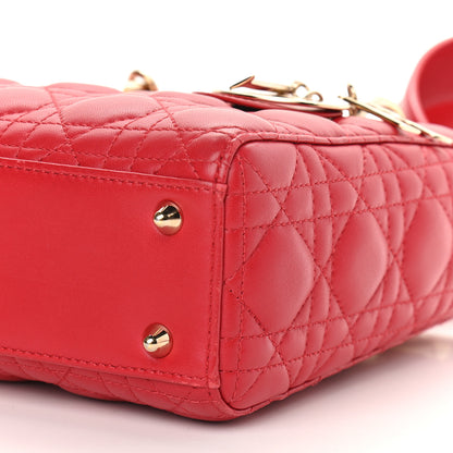 Christian Dior Lambskin Cannage Small Lucky Badges My Lady Dior Red 8 of 8