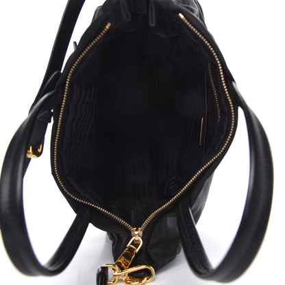 Prada Tessuto Nylon Saffiano Tote Black 5 of 13