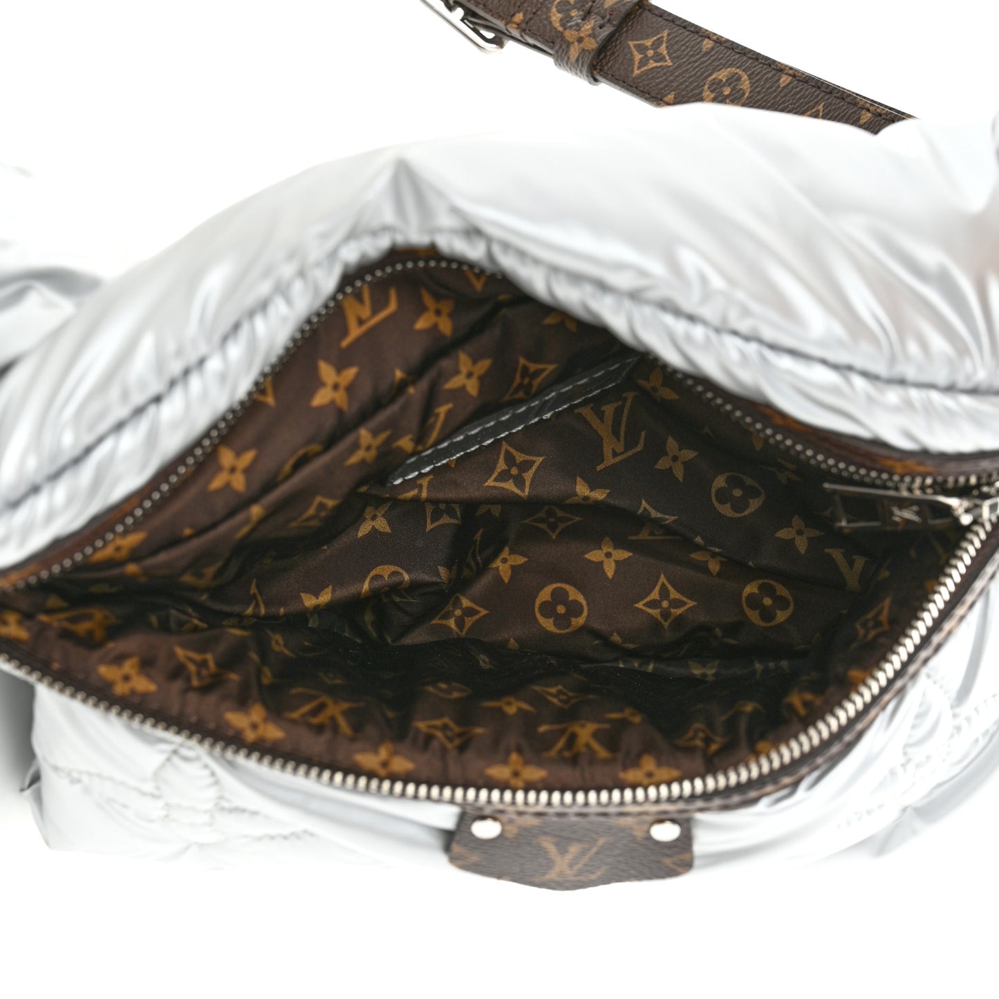 Econyl Monogram Pillow Bumbag Silver