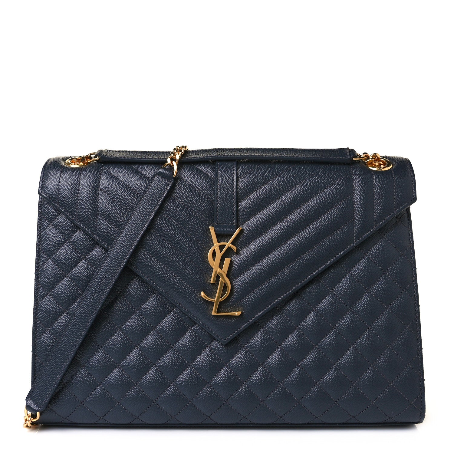 Saint Laurent Grain De Poudre Textured Mixed Matelasse Large Triquilt Monogram Satchel 1 of 7