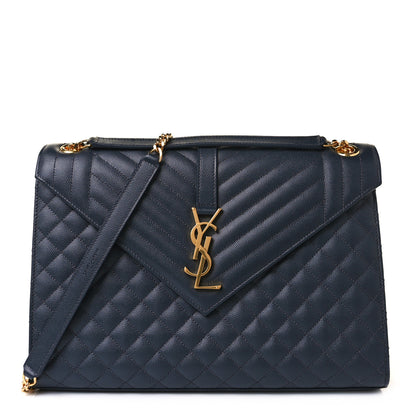 Saint Laurent Grain De Poudre Textured Mixed Matelasse Large Triquilt Monogram Satchel 1 of 7